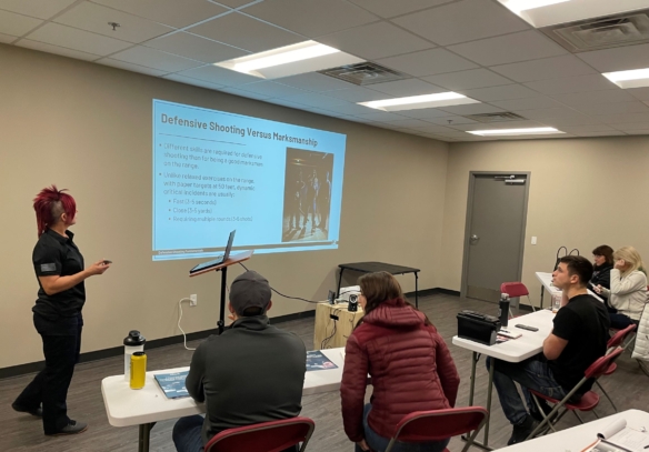 (Class Room Firearms Instruction at Twisted Fitness in Madison)